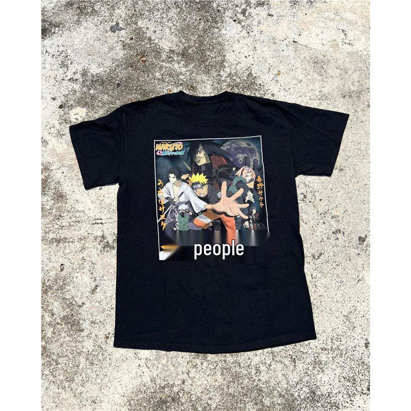 

NARUTO Anime High Street Skateboard Rock Short Sleeve Tee Oversized 1