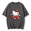 2026 Cartoon Printed Short Sleeve Womens Family Comfortable summer loosefitting Womens clothing