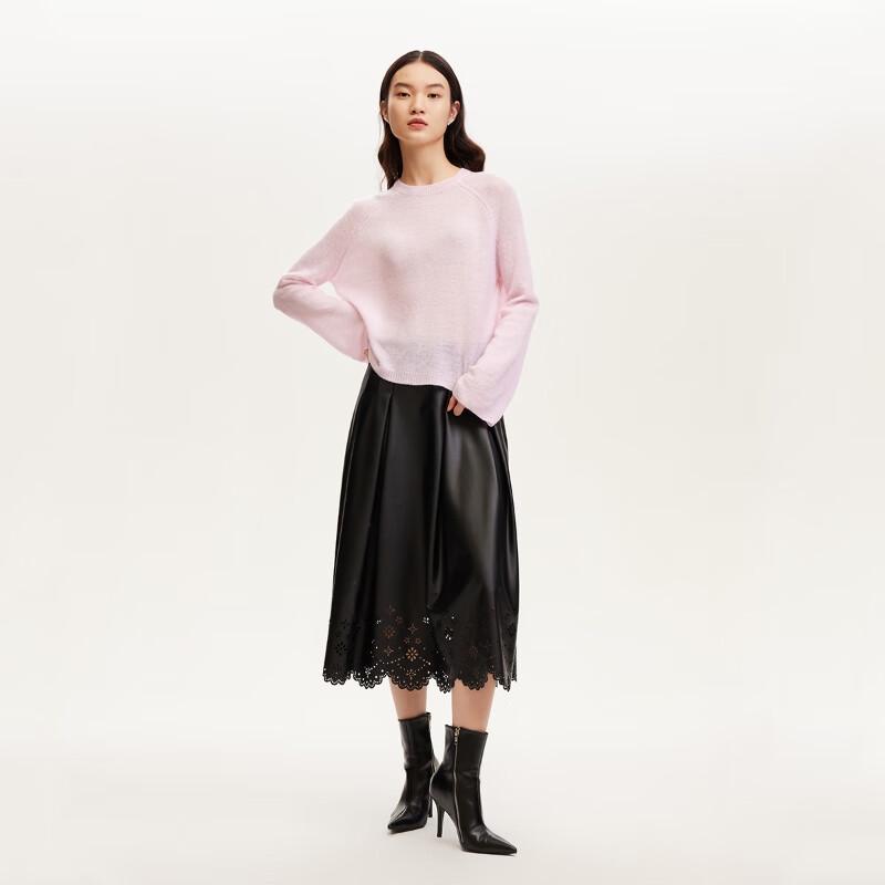 

VEROMODA Women s Pure Cashmere Cloud Touch Round Neck Sweater S