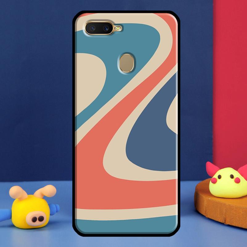 Liquid Swirl Abstract Blue Grey Case For Oppo A98 A78 A58 A15 A16 A17 A5 A9 A91 A52 A72 A76 A96 A74 A94 A54 S A57 A77 Cover