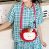 Soft Plush Crossbody Bag Red Small Mobile Phone Bag Kawaii Fruit Shoulder Bag  Girls