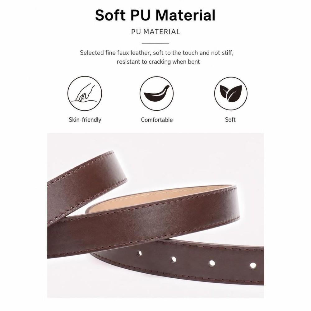 Adjustable Decorative Waist Belt Vintage Faux Leather Waistband Heart Buckle Belt  For Women
