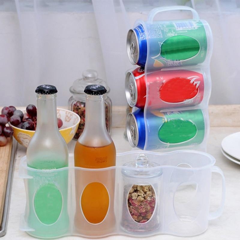 Home Kitchen Organizer Refrigerator Storage Box Cola Beverage Space-saving Finishing Four Case Organizer Kitchen Accessories