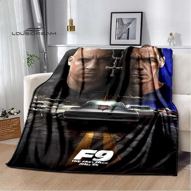 Movie Fast & Furious Flannel Blanket Racing Car Home Decoration Fluffy blanket Bedroom Bed Sofa Travel Camping thermal blanke