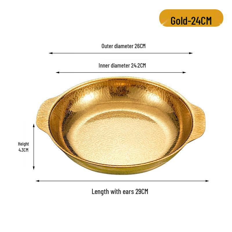 ZISIZ Snowflake Pattern Golden Seafood & Sukiyaki Pot