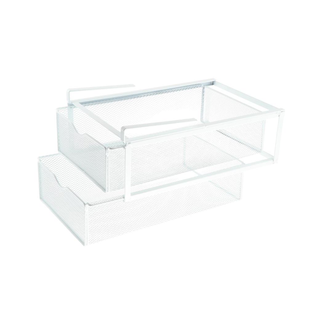 Cabinet Organizer for under Desk, Layer Pullout Drawer Basket Bedroom