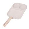 Nonstick Egg Pan Egg Frying Pan 3 Section Square Grill Pan for Breakfast Gas Stove Induction Cooker