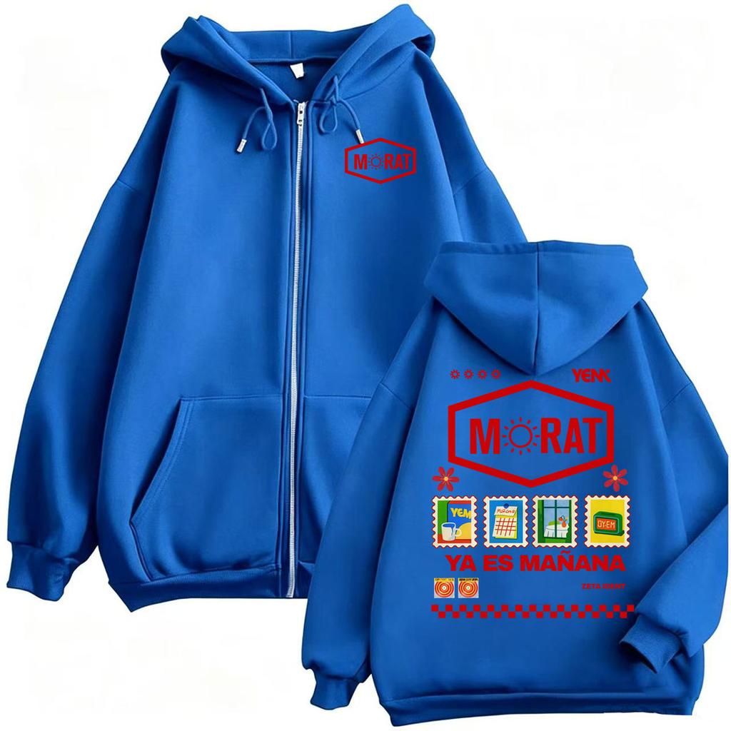 Morat Ya Es Manana Yem Album Tour Zipper Hoodies Men's Fashion Vintage Zip Up Hooded Jacket Sweatshirt Coats