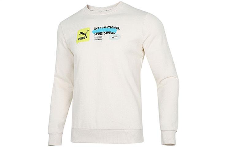 PUMA Sweatshirts Men s White Crew Neck Moderate Regular 536304-65 M