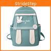 Letter Cute Striped Embroidered Rabbit Ear Decoration Student Backpack Leisure
