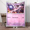 6 Sizes Pokemon Cards Mewtwo Print Blanket Children Adult Blanket Bedroom Living Room Sofa Study Large Size Shawl Blanket Gifts