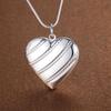 Silver-Plated Heart-Shaped Photo Frame Necklace with European and American Design