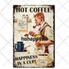 Coffee Tin Sign Vintage Metal Plaque Kitchen Coffee Bar Cafe Retro Posters Pub Wall Decorative Plates Home Decor 20*30 cm