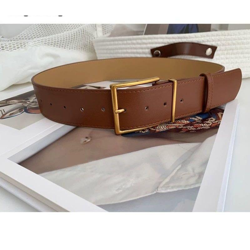 New Oval Pin Buckle Thin Belt Versatile Student Decoration Knotted Skirt Waist-hugging Casual and Simple Small Belt