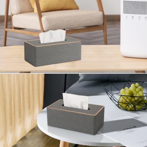 Richblue Tissue Case, Stylish Tissue Box, Tissue Cover, Premium PU Leather, Interior Dimensions: Approx. W23.5 X D12 X H8cm, Paper Towel Case, Tissue