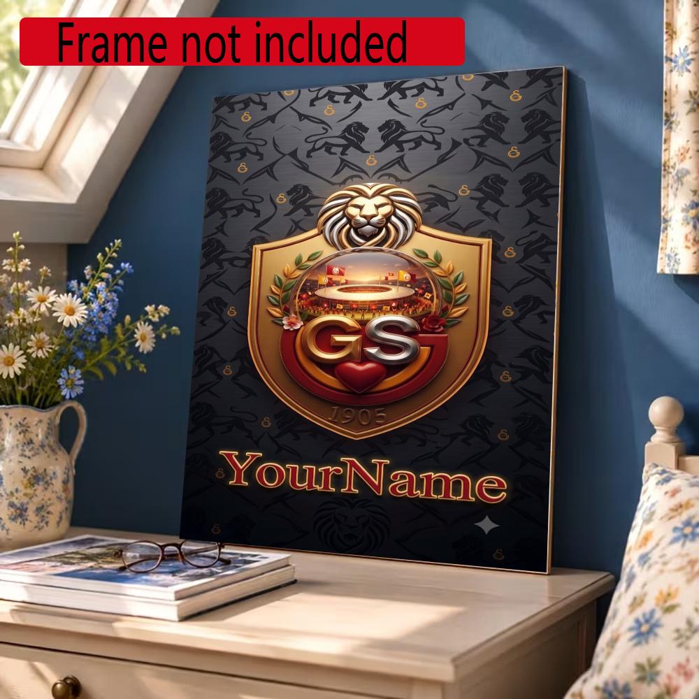 Galatasaray Personalized Name Round Diamond Painting Kit Diamond Embroidery Painting Rhinestones Mosaic Frameless Handwork Decoration Arts