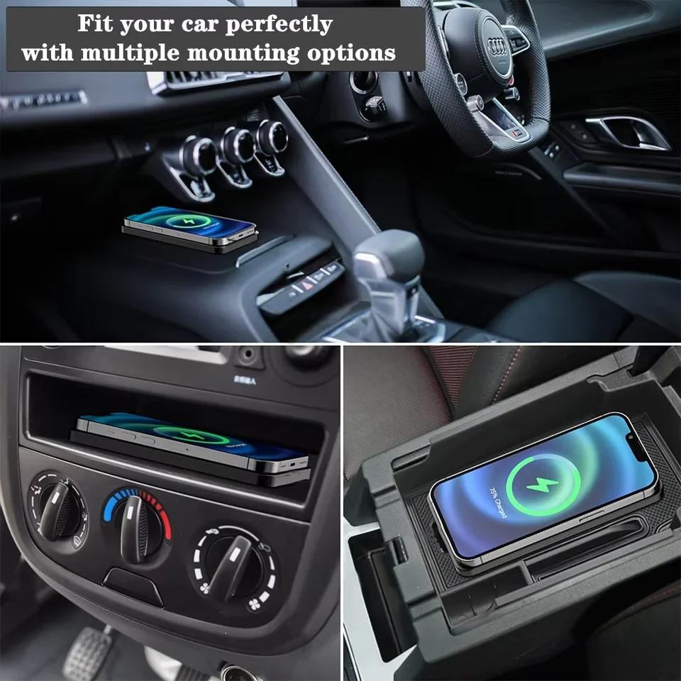 15W Wireless Car Charger Charging Pad Non Slip Qi Fast Charger Car Wireless Phone Charger for Android IPhone
