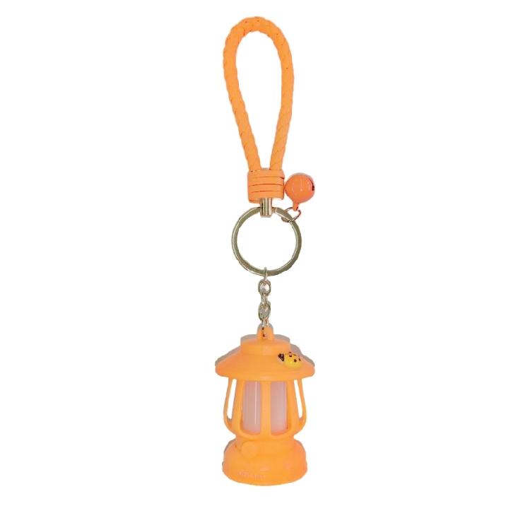 Waterproof Retro Lantern Pendant Orange Strap Vintage Lantern Keychain Pendant Suitable For Explorers And Campers