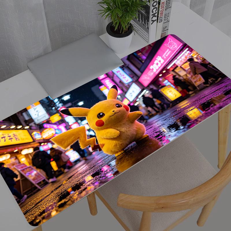 Large Mouse Pad Pokemon Pikachu Gengar Office Desk Mats PC Gaming Accessories XXL Mouse Pad Laptop Keyboard Mat 800x300x2mm
