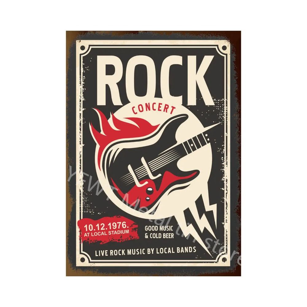 Segno Metallica Vintage per Band Rock, Decorazione per Bar di Casa, Garage, Club 20x30cm