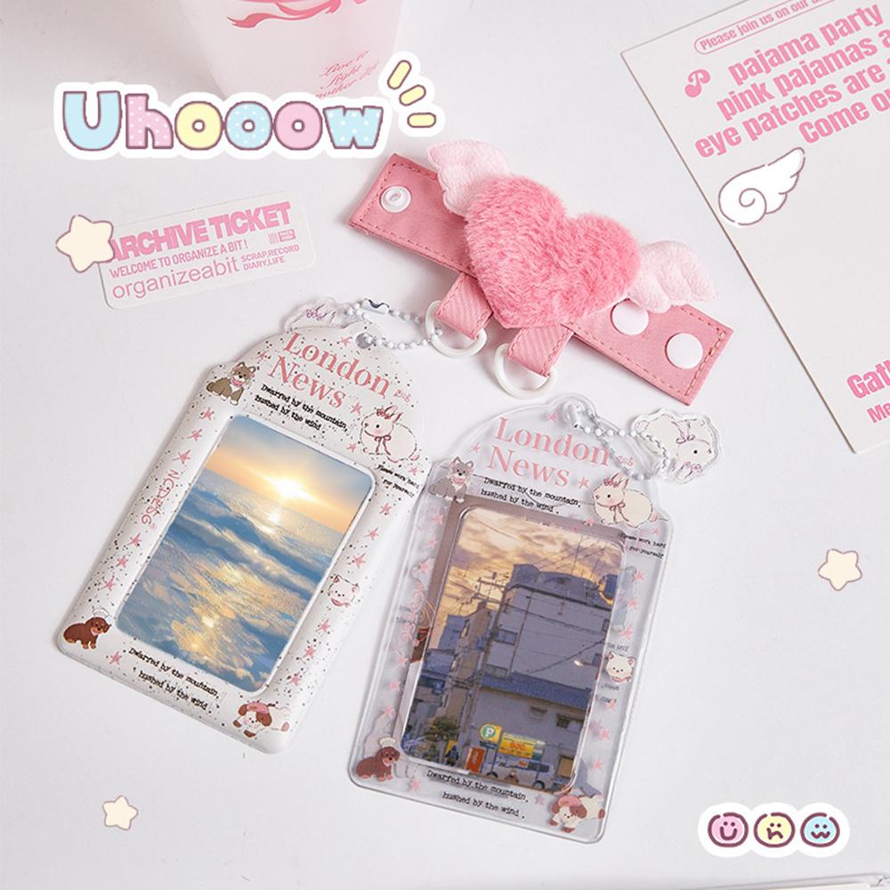 Süßer Cartoon-Puppen-Schlüsselanhänger Kreativer Engelsflügel Taschenanhänger Display-Schnalle DIY-Schlüsselring Schmuckzubehör Mädchen Handgemachte Geschenke