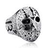 European and American Retro Men's Rings, Trendy Men's Domineering Pattern Mask Rings