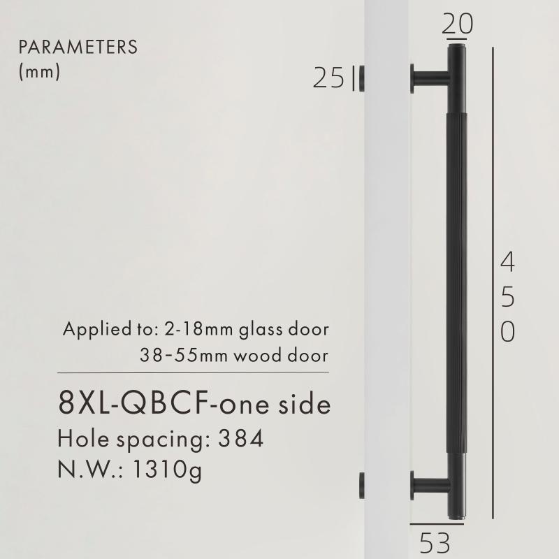 Dooroom Brass Double Single Sided Linear Striped Pull Bar Wood Gate Furniture Handle Door Handle Matt Gold Black Handle