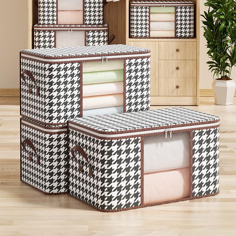 Large Foldable Dustproof Quilt & Clothes Storage Bag with Visible Design