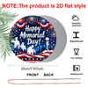 2D Flat, 1pc Round Happy Memorial Day Aluminum Hanging Sign, Patriotic US Soldier Silhouette Firework Flag Design, Weatherproof Metal Wall Decor