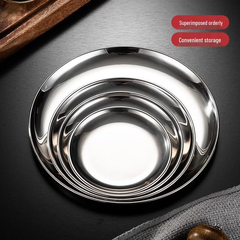 Yangge Stainless Steel Round Serving Plate