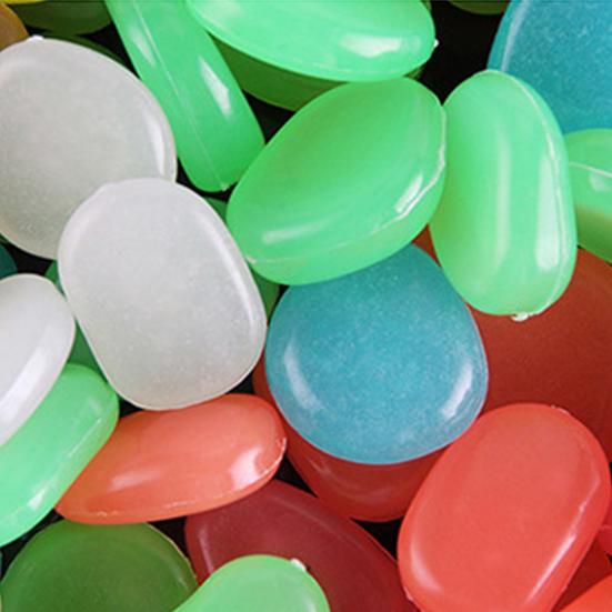 Luminous Pebbles Glow in The Dark Garden Stones Night Guide Outdoor Decorative Rocks for Pathways Fish Tanks Aquariums Backyard Landscaping Decor