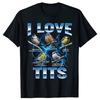 Funny Bird Meme I Love Tits Birdwatching Retro Tshirts Men Print Tshirt Loose Oversized Streetwear Hip Hop Unisex T Shirt