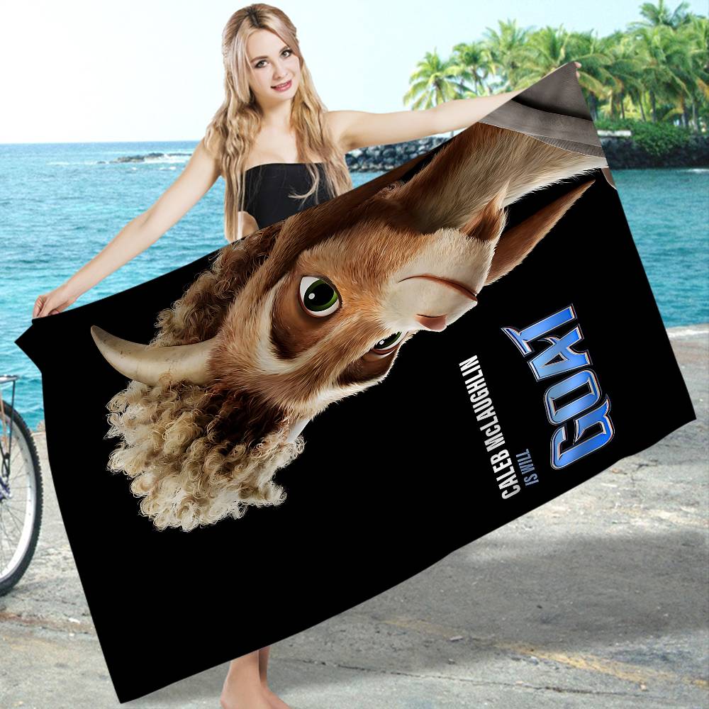 New Cartoon Anime G-Goat Beach Towel Colorful Bath Towels for Girl Microfiber Quick Dry Custom Sand Free Beach Yoga Spa Gym Pool
