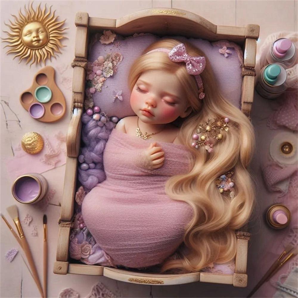 Disney Cartoon 5D Diamond Painting Full of Diamonds DIY Hand-applied Diamond Painting Princess Series Decorative Painting Kit