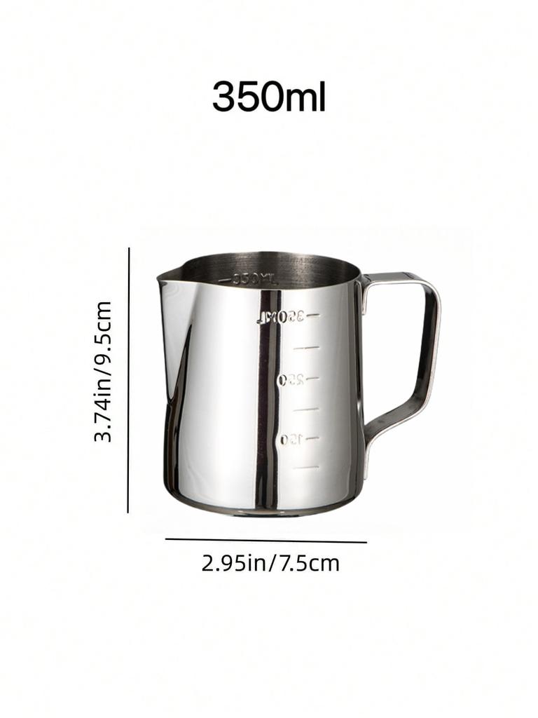 Stainless Steel Milk Frothing Jug Silver Frother Coffee Latte Container Metal Pitcher Barista Cup
