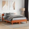 Solid Wood Bed Without Mattress Wax Brown 135 X 190 Cm Pine Wood