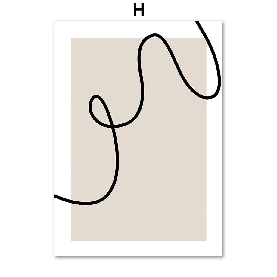 Modern Abstract Love Line Girl Body Flower Posters And Prints Canvas Painting Wall Art Pictures Living Room Home Decoration