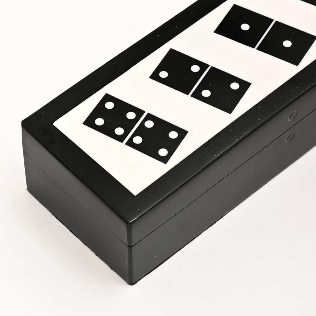 Black Resin Mdf Domino Box | Mdf Storage Case