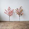35cm Artificial Red Berry Branch Gradient Red Faux Fruit Stem for Home Decor