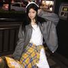 New Retro Short Lapel Coat Women's Autumn and Winter Loose Baseball Jacket Top