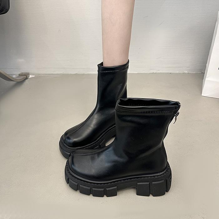 Fashion Women's Socks Shoes 2025 Spring Autumn New Fashion Breathable Casual Wedges Platform Ankle Boots Zapatos De Mujer Boots