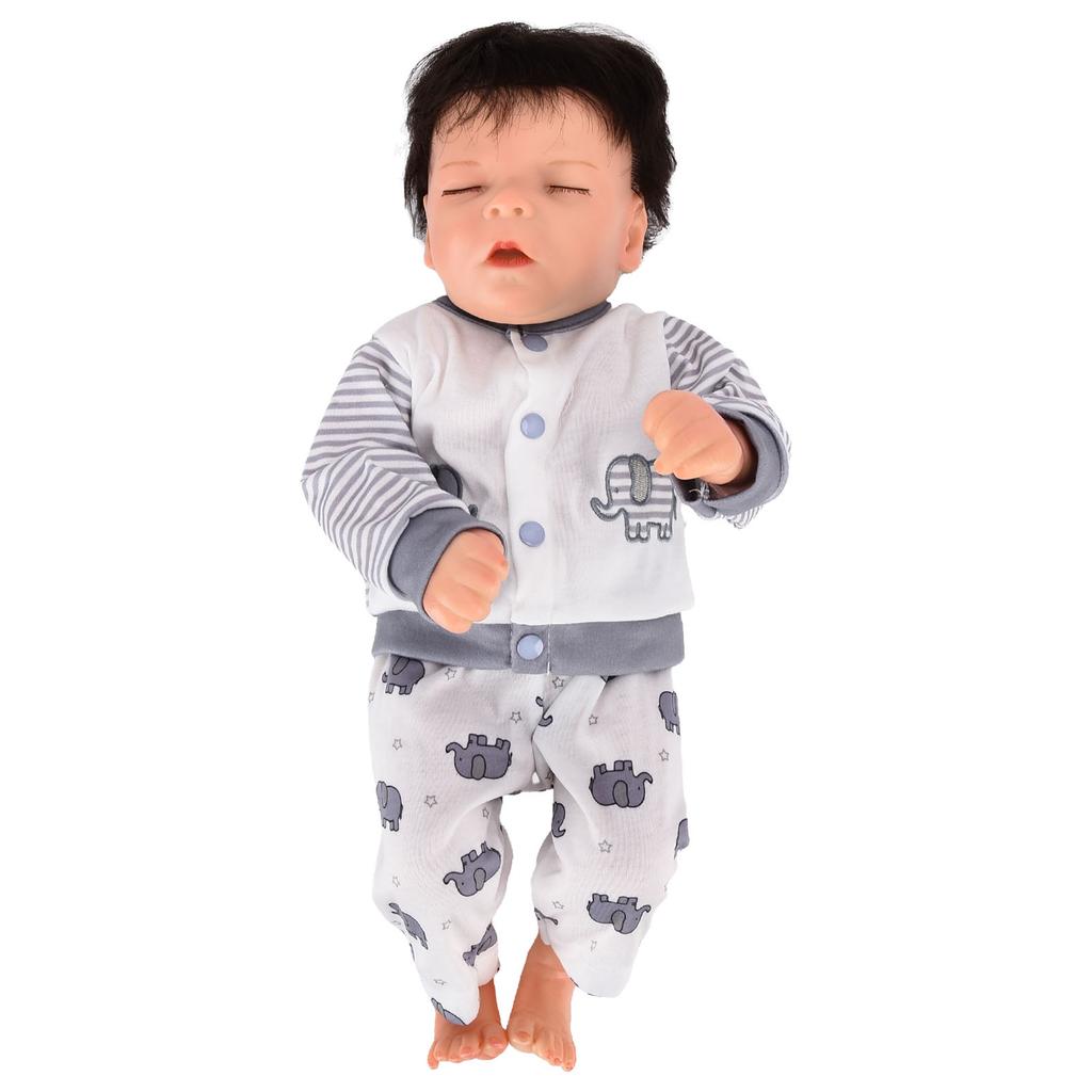 Reborn Infant Doll 18 Inch Lifelike Vivid Cute Newborn Baby Boy Doll with Clothes Pacifier Gift