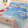 Sea Beach Lighthouse Starfish Seagull Duvet Cover With Pillow Case Custom 3pcs Bedding Set Quilt Cover Double Bed Home Textile