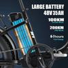 KF9  Electric Bike 20 Inch Fat Tire Ebike 100W 48V 35AH Powerful Mountain Electric Bicycle For Adults Electric Motorcycle