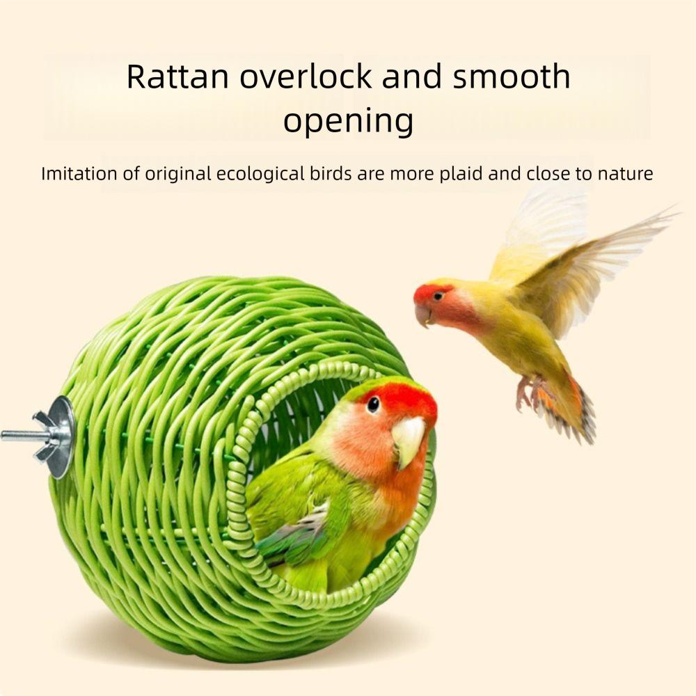 Hanging Imitation Woven Bird Nest Spherical Squirrel Bed Pigeon House Hamster Bed  Bird Cages