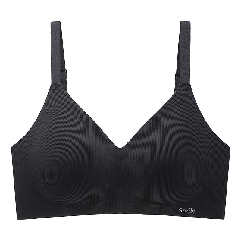 New jelly sweet seamless bra with double breasts and chest pads, comfortable small breasts gather, no steel ring, beautiful back girl