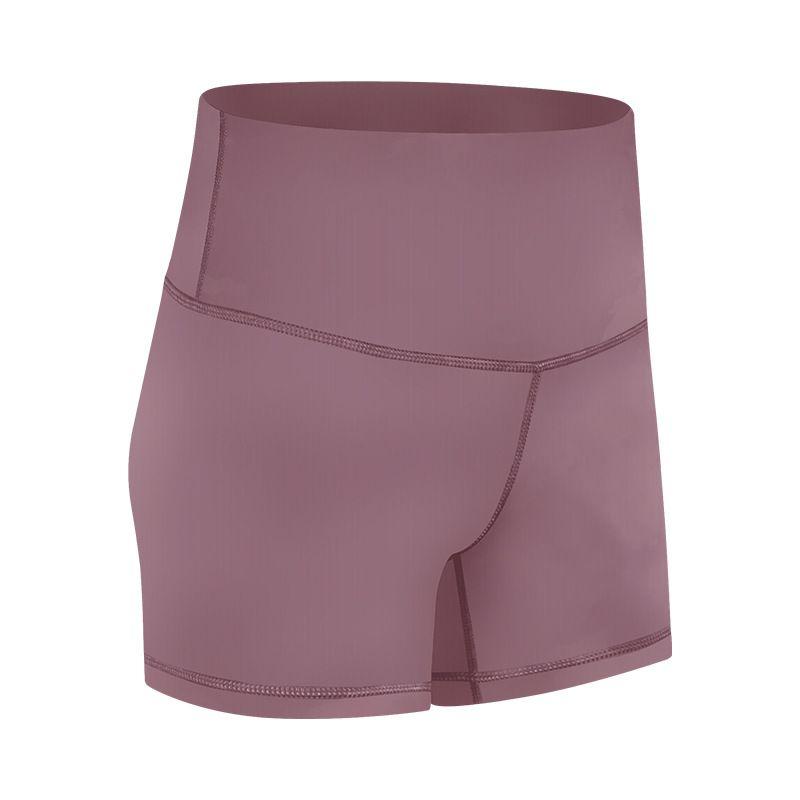 

Lu Same Style Double-Sided Brushed Sports Shorts Women 2025 New Arrival High Waist Hip Lift Running Sports Three Points Yoga Pants Mei Li Powder XL