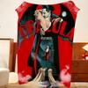 Movie D-Dracula Throw Flannel Throw Blanket, Lightweight Cozy, Durable Washable Cute Cool