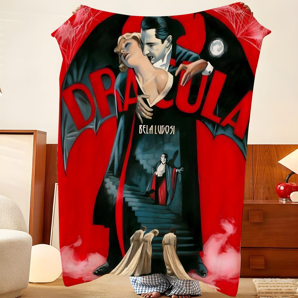 Movie D-Dracula Throw Flannel Throw Blanket, Lightweight Cozy, Durable Washable Cute Cool