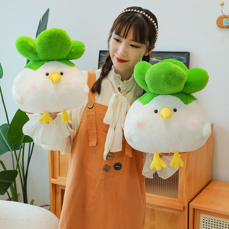 Ny kål kyckling docka plyschleksak söt och rolig Cainiao docka stor gripmaskin docka tyg